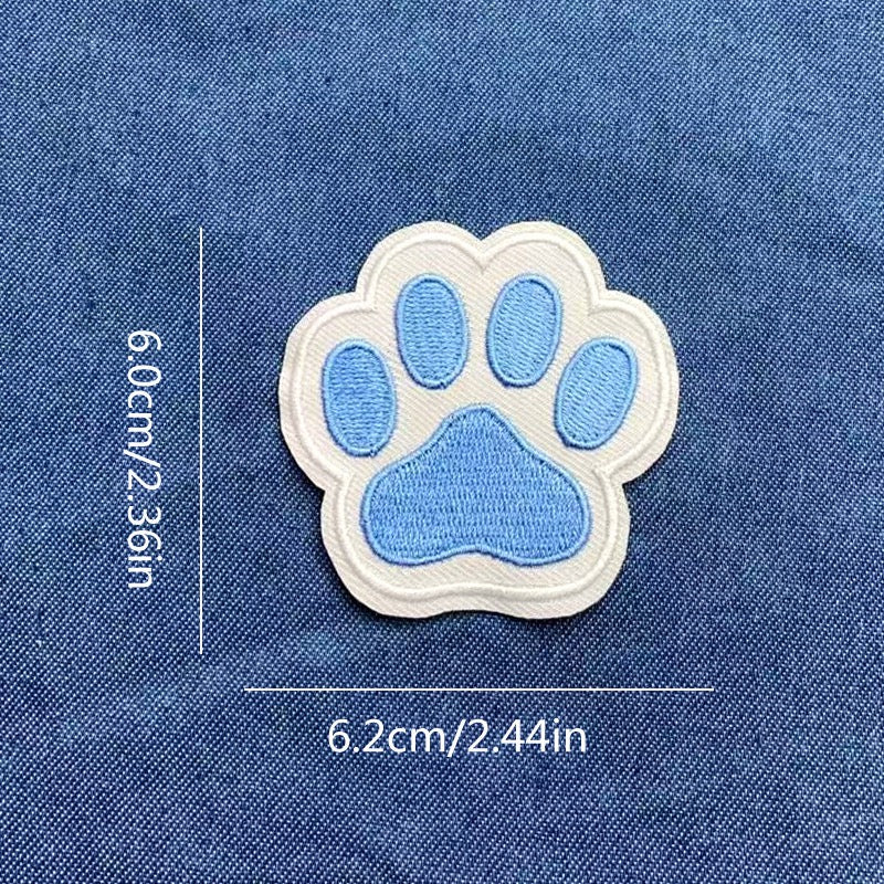 Cute Dog Paw Print Patches (Iron-On)