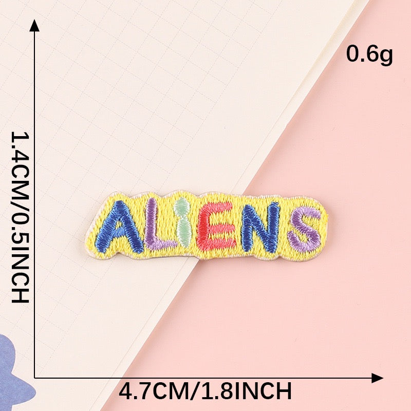 Minimalist Word Embroidered Patches ② - Multiple Designs Available - CheerCove