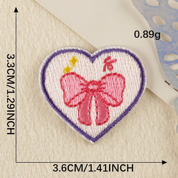 Heart Embroidered Patches ② - Multiple Designs Available - CheerCove