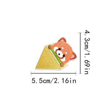 Red Panda Cone Embroidered Patches - Multiple Designs Available - CheerCove