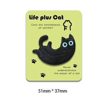 Life Plus Cat Embroidered Patches - Multiple Designs Available - CheerCove