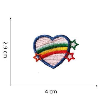 Assorted Heart Embroidered Patches - Multiple Designs Available - CheerCove