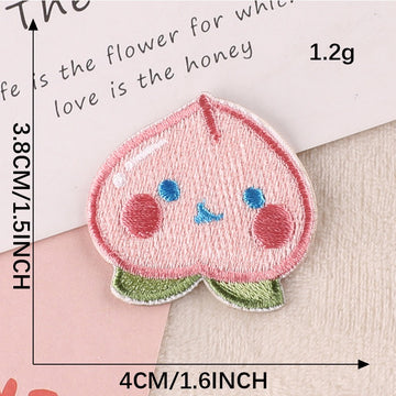 Pink Fruit Bliss Embroidered Patches - Multiple Designs Available - CheerCove