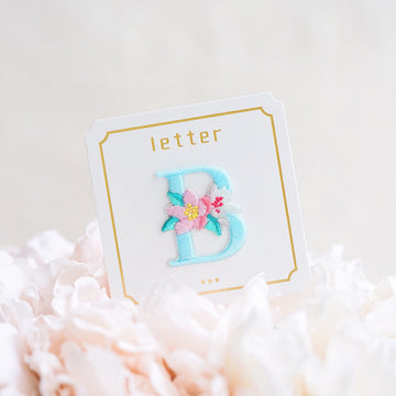Cute Floral Alphabet Patches(Stick-On)