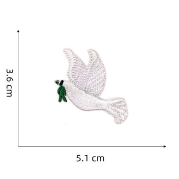 Dove and Bee Embroidered Patches - Multiple Designs Available - CheerCove