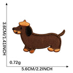 Wiener Dog in Hat Patch Embroidered Patches - Multiple Designs Available - CheerCove