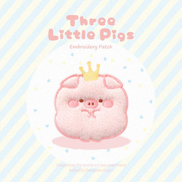 Three Little Pigs Embroidered Patches - Multiple Designs Available - CheerCove