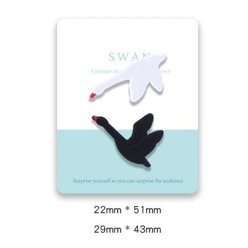 Black & White Swan Embroidered Patches - Multiple Designs Available - CheerCove