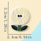 dandelion sun with shades pastel kawaii embroidered stick-on patch