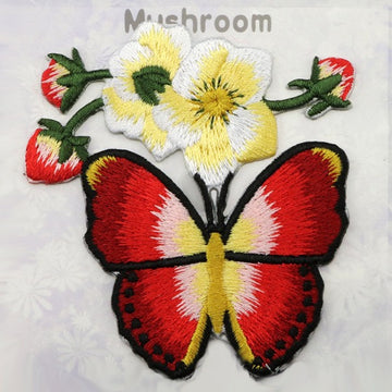Butterflies and Flowers Patches(Stick-On)