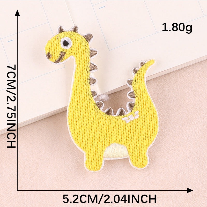 Colorful Dinosaur Embroidered Patches - Multiple Designs Available - CheerCove