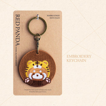 Lovely Double-Sided Embroidered Red Panda Charms