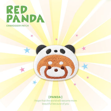 Cute Red Panda in Hat Patch Embroidered Patches - Multiple Designs Available - CheerCove
