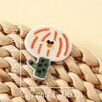 quirky polka-dot sprout abstract groovy embroidered stick-on patch