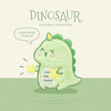 Cute Dinosaur Embroidered Patches - Multiple Designs Available - CheerCove