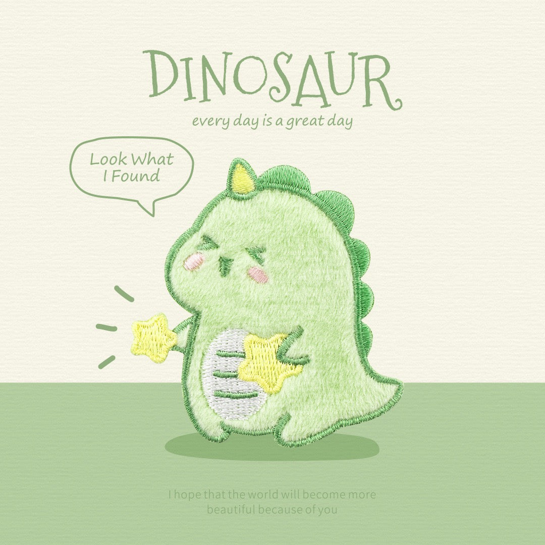 Cute Dinosaur Embroidered Patches - Multiple Designs Available - CheerCove