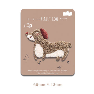 Caramel-Toned Dog Embroidered Patches - Multiple Designs Available - CheerCove