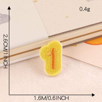 Color Block Numbers Embroidered Patches - Multiple Designs Available - CheerCove