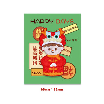 Chinese Dragon Boy& Girl Embroidered Patches - Multiple Designs Available - CheerCove