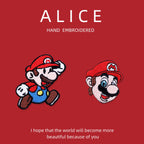 Retro Plumber Hero Patches(Stick-On)