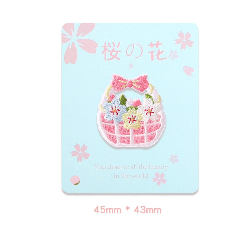 Cherry Blossom Rabbit Embroidered Patches - Multiple Designs Available - CheerCove
