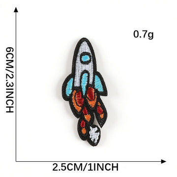 Rocket Embroidered Patches ② - Multiple Designs Available - CheerCove