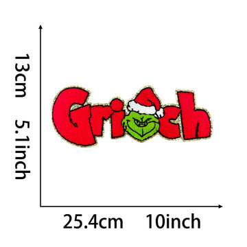 Jumbo Grinchmas Patches (Iron-On)