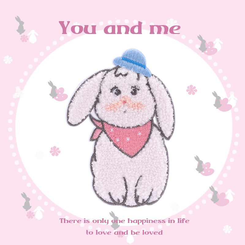 Couple Rabbits Embroidered Patches - Multiple Designs Available - CheerCove