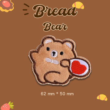 Bread Bear Embroidered Patches - Multiple Designs Available - CheerCove