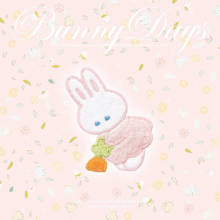 Red & Pink Bunny Embroidered Patches - Multiple Designs Available - CheerCove
