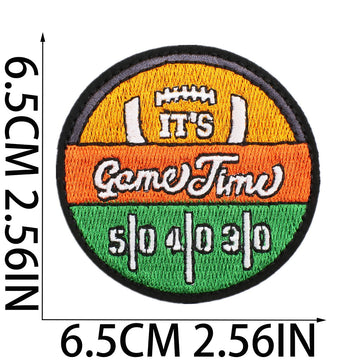 Game Day Football ① Patches (Iron-On) - CheerCove