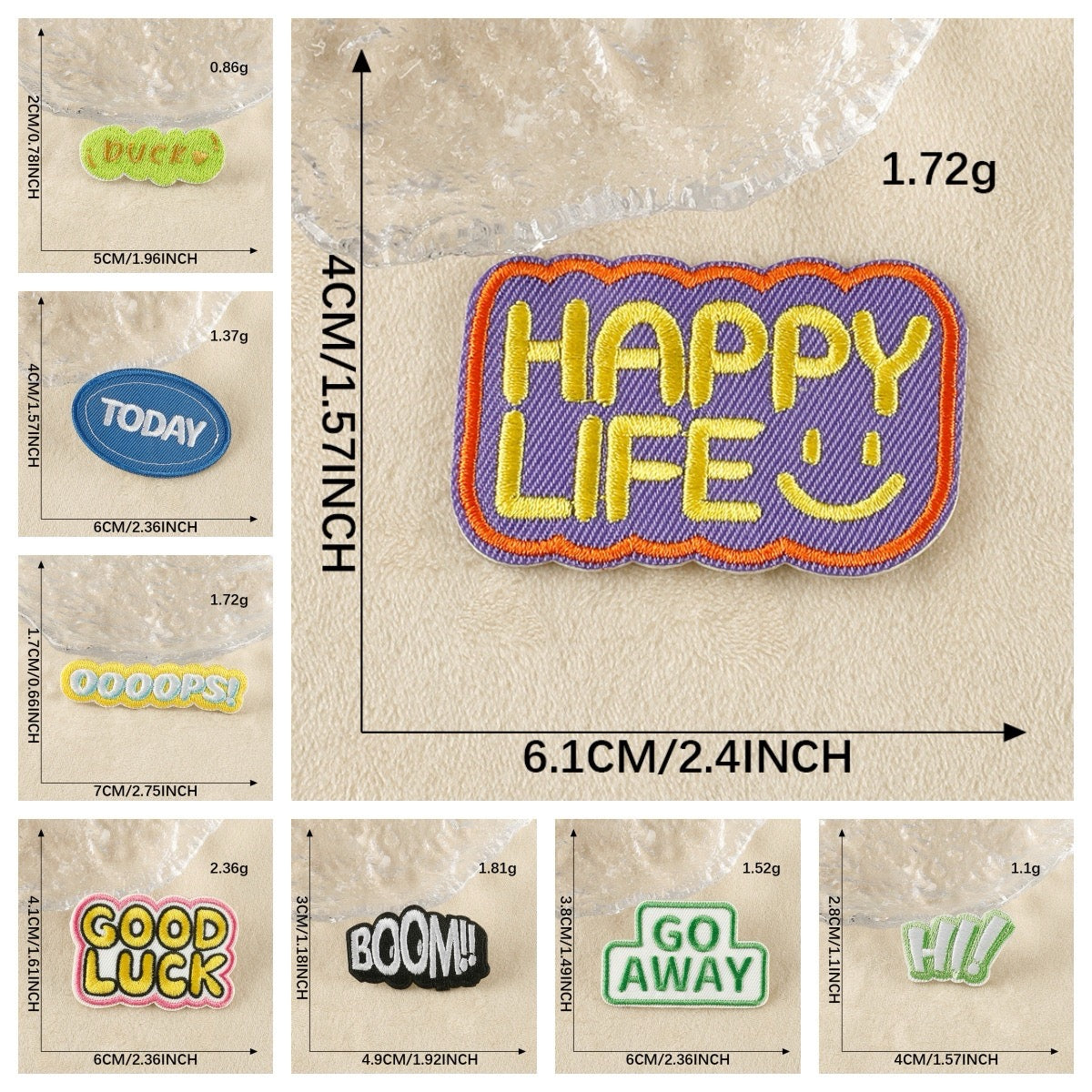 Everyday Words Embroidered Patches ② - Multiple Designs Available - CheerCove