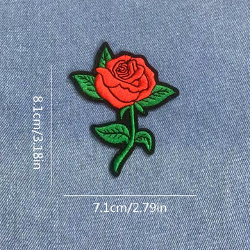 Red Rose Patches (Iron-On)