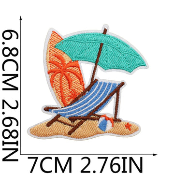 Beach Vacation Patches (Iron-On)