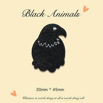 Black Animals ② Embroidered Patches Embroidered Patches - Multiple Designs Available - CheerCove