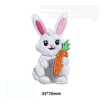 Rabbit with Carrot Patches(Stick-On)