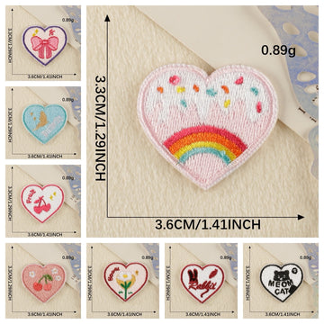 Heart Embroidered Patches ② - Multiple Designs Available - CheerCove