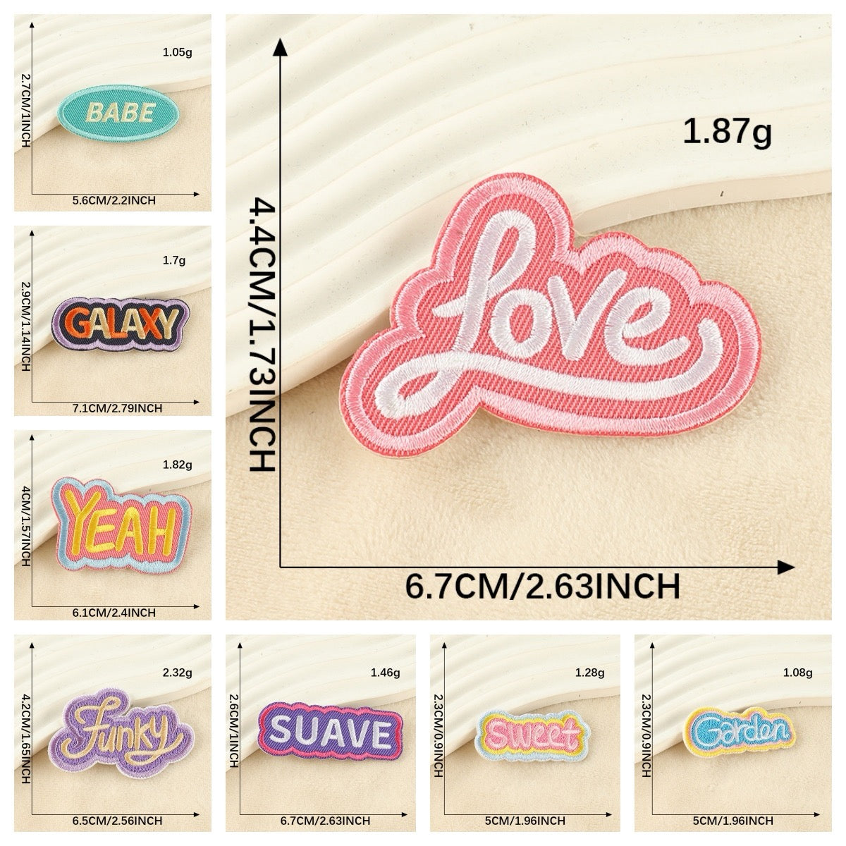 Rainbow Words Embroidered Patches ② - Multiple Designs Available - CheerCove