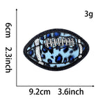 Holographic Leopard Rugby Patches (Iron-On) - CheerCove