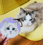Cute Double-Sided Embroidered Cat Charms