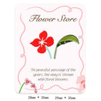 scarlet bloom and curved leaf whimsical flora embroidered stick-on patch