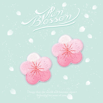 Oriental Plum Blossom Embroidered Patches - Multiple Designs Available - CheerCove