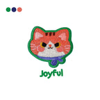 joyful calico cat kawaii embroidered stick-on patch
