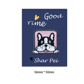 Wrinkly Shar-Pei Embroidered Patches - Multiple Designs Available - CheerCove