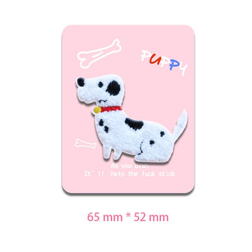 White Pet Dog Embroidered Patches - Multiple Designs Available - CheerCove