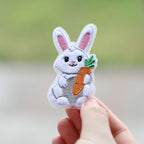 Rabbit with Carrot Patches(Stick-On)