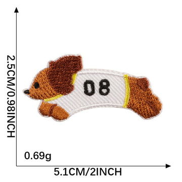 Playful Wiener Dog Embroidered Patches - Multiple Designs Available - CheerCove