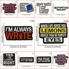 Dark & Gothic Phrases ② Patches (Iron-On)
