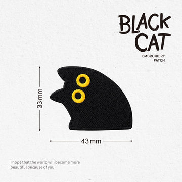 Black Cat Embroidered Patches - Multiple Designs Available - CheerCove