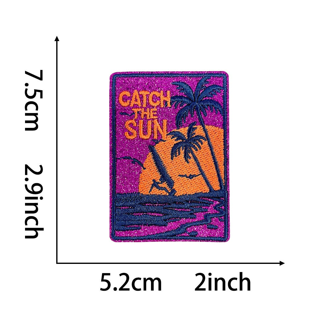 Sunset Beach Patches (Iron-On) - CheerCove